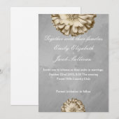 Faux Gold Glitter Folie Daisy Geïnspireerd huwelij Save The Date (Voorkant / Achterkant)