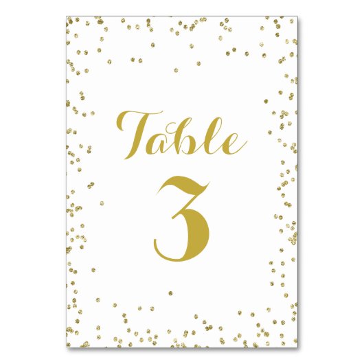 Faux Gold Glitter Folie Elegante Confetti Kleine S Kaart (Voorkant)