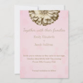 Faux Gold Glitter Folie - Zonnebloem geïnspireerd Save The Date (Voorkant)