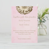 Faux Gold Glitter Folie - Zonnebloem geïnspireerd Save The Date (Staand voorkant)