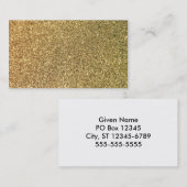 Faux Gold Glitter Foto Visitekaartje (Voorkant / Achterkant)