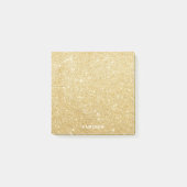 Faux Gold Glitter Gepersonaliseerde Post-it Notes (Voorkant)