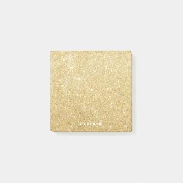 Faux Gold Glitter Gepersonaliseerde Post-it Notes