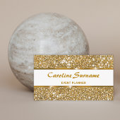Faux Gold Glitter Glam Chique Glitter Event Planne Visitekaartje
