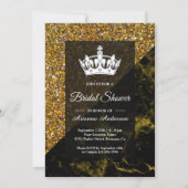 Faux Gold Glitter Gold Marble Vrijgezellenfeest Kaart (Voorkant)