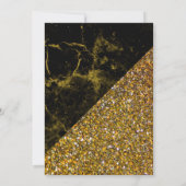 Faux Gold Glitter Gold Marble Vrijgezellenfeest Kaart (Achterkant)