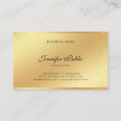 Faux Gold Glitter Handschrift Elegante kalligrafie Visitekaartje (Achterkant)