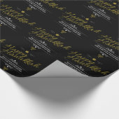 Faux Gold Glitter Hanukkah Cadeaupapier (Hoek)