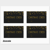Faux Gold Glitter Holiday Gift Labels (Vel)