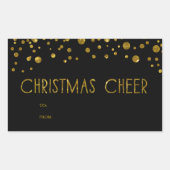 Faux Gold Glitter Holiday Gift Labels (Voorkant)