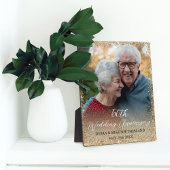 Faux Gold Glitter Jubileum 50th Wedding Fotoplaat