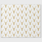 Faux Gold Glitter-kerstreces Cadeaupapier (Vlak)