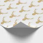Faux Gold Glitter-kerstreces Cadeaupapier (Hoek)