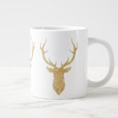 Faux Gold Glitter-kerstreces Grote Koffiekop (Rechts)