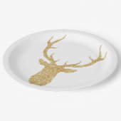 Faux Gold Glitter-kerstreces Papieren Bordje (Gekanteld)