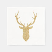 Faux Gold Glitter-kerstreces Servetten (Voorkant)