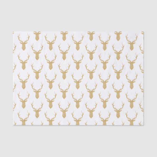 Faux Gold Glitter-kerstreces Tissuepapier (Voorkant)