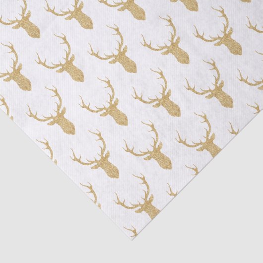 Faux Gold Glitter-kerstreces Tissuepapier (Detail)