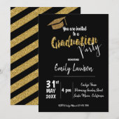 Faux Gold Glitter Klasse van 2025 Graduation Party Kaart (Voorkant / Achterkant)