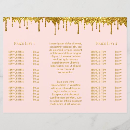 faux gold glitter koningin bijenbrochure (Achterkant)