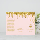 faux gold glitter koningin bijenbrochure (Staand voorkant)