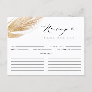 Faux Gold Glitter Leaf Vrijgezellenfeest Recipe Ka Briefkaart