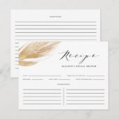 Faux Gold Glitter Leaf Vrijgezellenfeest Recipe Ka Briefkaart (Voorkant / Achterkant)