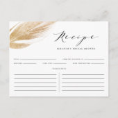 Faux Gold Glitter Leaf Vrijgezellenfeest Recipe Ka Briefkaart (Voorkant)