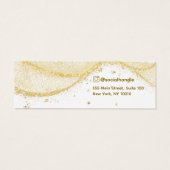Faux Gold Glitter logo Earring Display Kaart (Achterkant)