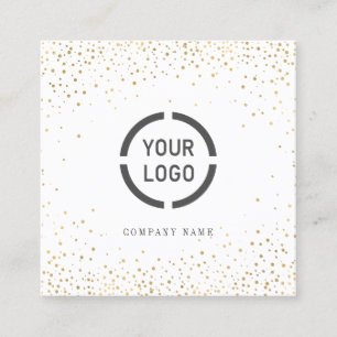 Faux gold glitter, logo professional vierkante visitekaartje