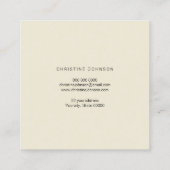 Faux Gold Glitter logo Vlinder Vierkante Visitekaartje (Achterkant)