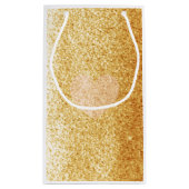 Faux Gold Glitter met hart Klein Cadeauzakje (Achterkant)