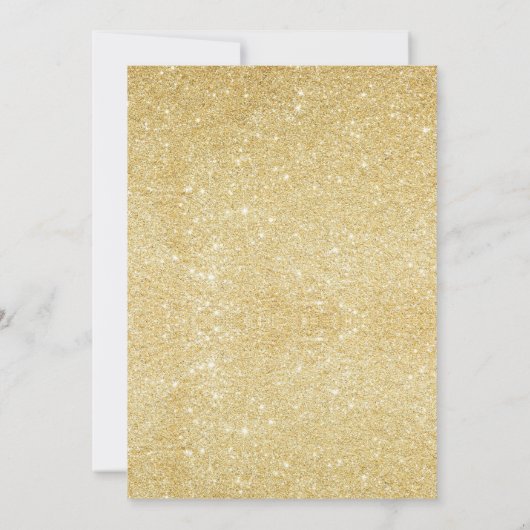 Faux gold glitter modern elegant chic Sweet 16 Kaart (Achterkant)