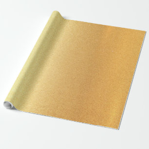 Faux Gold Glitter Modern Golden Trendy Glossy Cadeaupapier