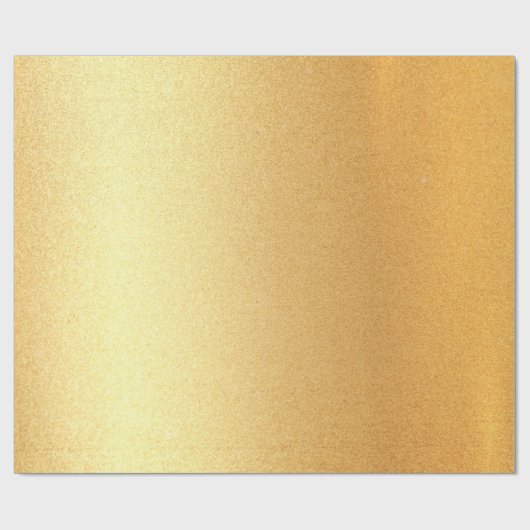 Faux Gold Glitter Modern Golden Trendy Glossy Cadeaupapier (Vlak)