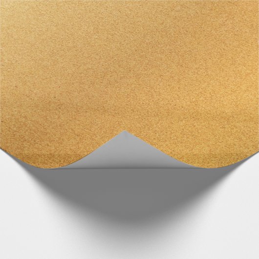 Faux Gold Glitter Modern Golden Trendy Glossy Cadeaupapier (Hoek)