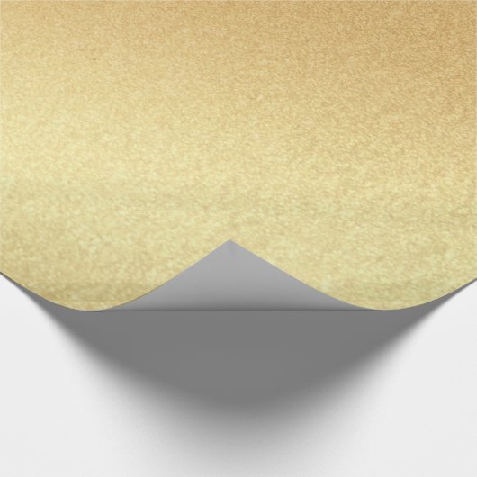 Faux Gold Glitter Modern Gouden Elegant Glanzend Cadeaupapier (Hoek)