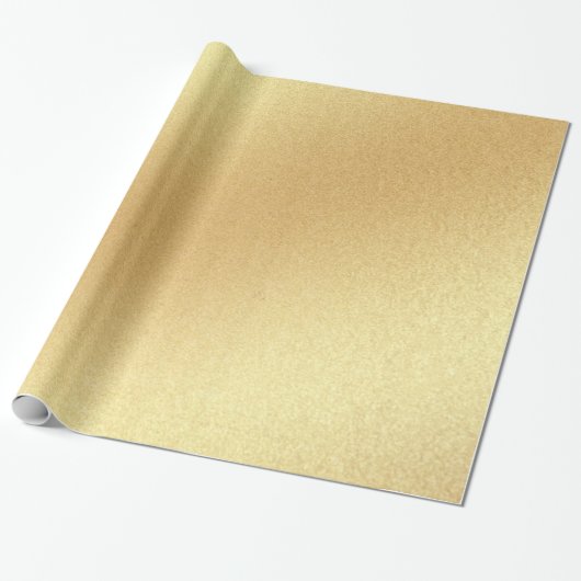 Faux Gold Glitter Modern Gouden Elegant Glanzend Cadeaupapier (Uitgerold)