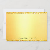 Faux Gold Glitter Modern Monogram Sjabloon Elegant (Voorkant)