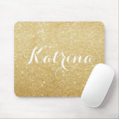 Faux Gold Glitter Modern, op maat gemaakt Muismat (Met muis)