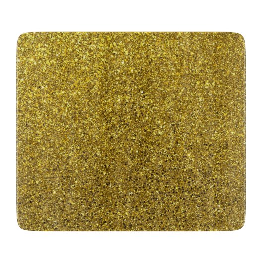 Faux Gold Glitter Moderne Keuken Snijplank (Voorkant)
