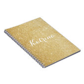 Faux Gold Glitter Moderne, persoonlijke laptop Notitieboek (Rechterzijde)