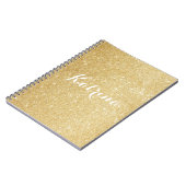 Faux Gold Glitter Moderne, persoonlijke laptop Notitieboek (Linkerzijde)