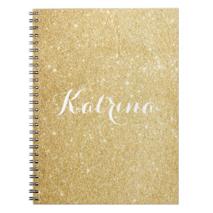 Faux Gold Glitter Moderne, persoonlijke laptop Notitieboek