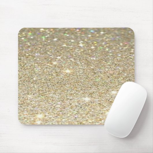 Faux Gold Glitter Mousepad, Glitter look Muismat (Met muis)
