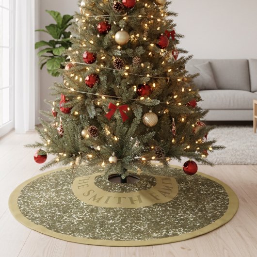 Faux Gold Glitter Name kerstboomrok Kerstboom Rok