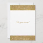 Faux Gold Glitter Neutraal Baby shower Invite Kaart (Achterkant)