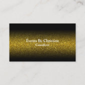 Faux Gold Glitter Ombre QR Professional Visitekaartje (Voorkant)