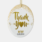 Faux Gold Glitter Ornament (Rechts)
