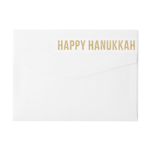 Faux Gold Glitter Photo Collage Happy Hanukkah (Achterkant)